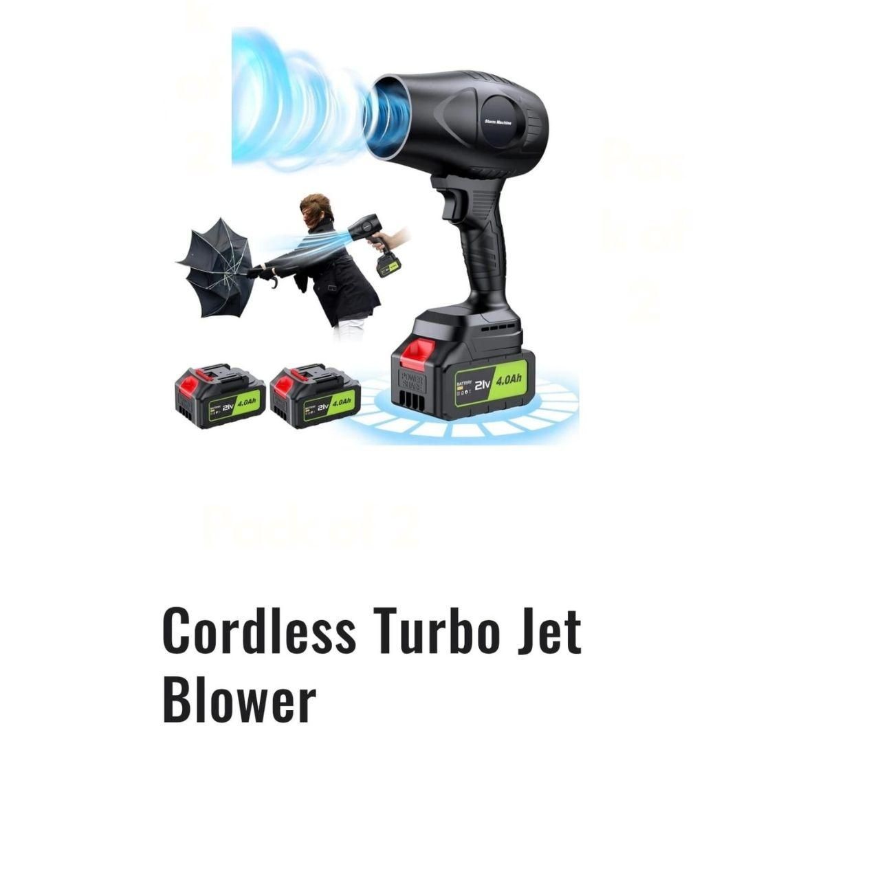 Cordless Turbo Jet Blower – Powerful Handheld Air Dryer & Dust Cleaner