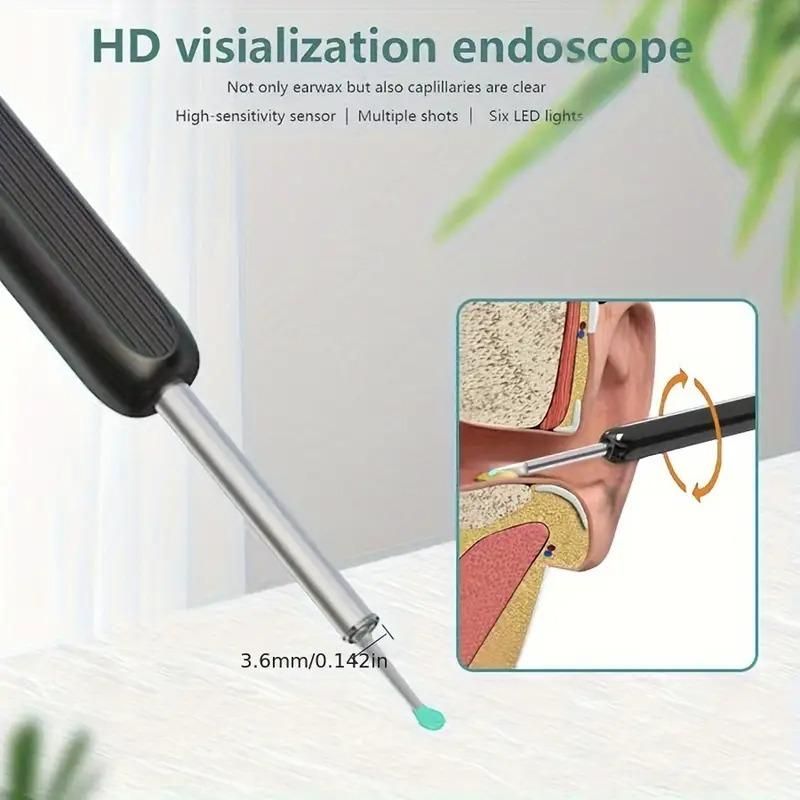 Smart Visual Ear Wax Cleaner with HD Camera | WiFi Otoscope with USB-C Charging